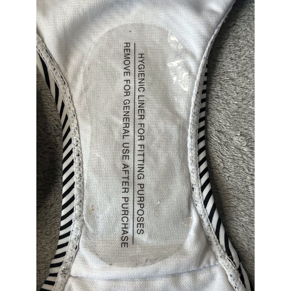 Black Ruffle Tankini Top & Striped High Waist Swimsuit Bottoms - Picture 8 of 10